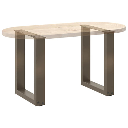 Soffbordsben U-formade 2 st naturstål 28x(42-43) cm stål