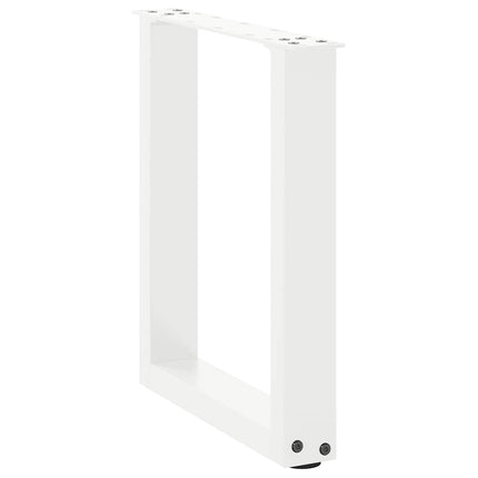Soffbordsben U-formade 2 st vita 38x(42-43) cm stål
