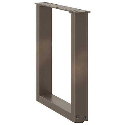 Soffbordsben U-formade 2 st naturstål 38x(42-43) cm stål