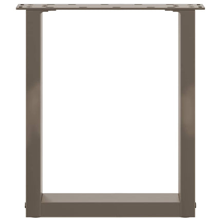 Soffbordsben U-formade 2 st naturstål 38x(42-43) cm stål