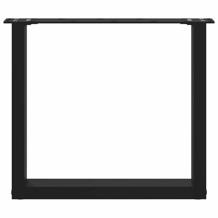 Soffbordsben U-formade 2 st svarta 50x(42-43) cm stål