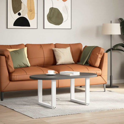 Soffbordsben U-formade 2 st vita 50x(42-43) cm stål