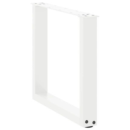 Soffbordsben U-formade 2 st vita 50x(42-43) cm stål