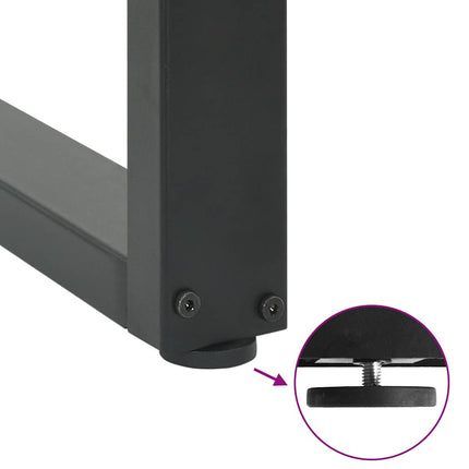 Soffbordsben U-formade 2 st antracit 50x(42-43) cm stål