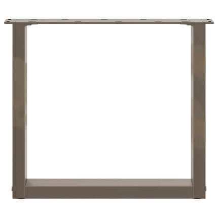 Soffbordsben U-formade 2 st naturstål 50x(42-43) cm stål