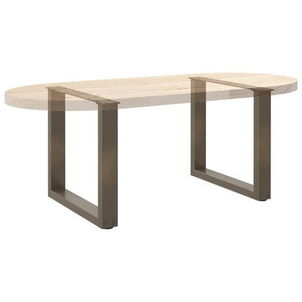 Soffbordsben U-formade 2 st naturstål 50x(42-43) cm stål