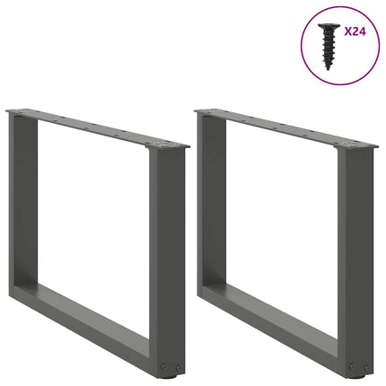 Soffbordsben U-formade 2 st antracit 60x(42-43) cm stål
