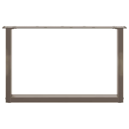 Soffbordsben U-formade 2 st naturstål 60x(42-43) cm stål