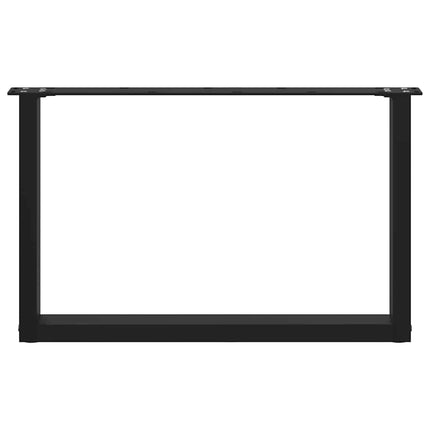 Soffbordsben U-formade 2 st svarta 70x(42-43) cm stål