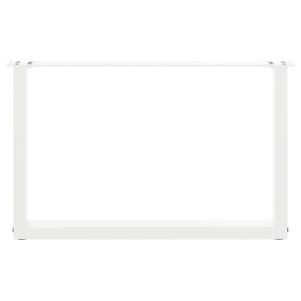 Soffbordsben U-formade 2 st vita 70x(42-43) cm stål
