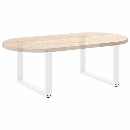 Soffbordsben U-formade 2 st vita 70x(42-43) cm stål