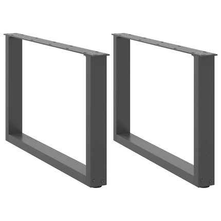 Soffbordsben U-formade 2 st antracit 70x(42-43) cm stål