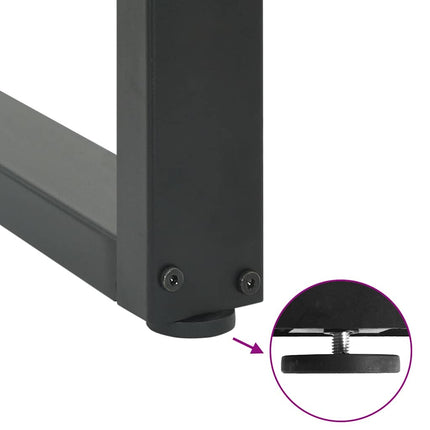 Soffbordsben U-formade 2 st antracit 70x(42-43) cm stål