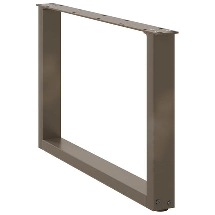 Soffbordsben U-formade 2 st naturstål 70x(42-43) cm stål