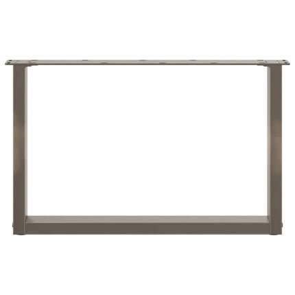 Soffbordsben U-formade 2 st naturstål 70x(42-43) cm stål