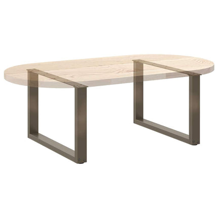 Soffbordsben U-formade 2 st naturstål 70x(42-43) cm stål