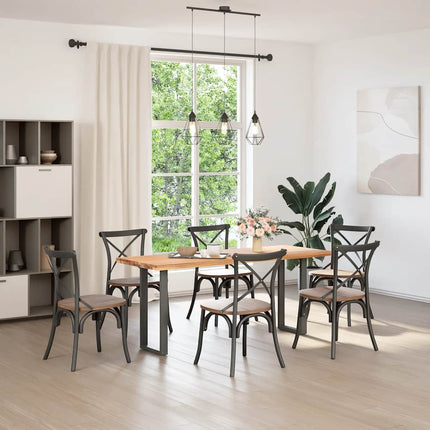 Konsolbordsben U-formade 2 st antracit 28x(72-73) cm stål