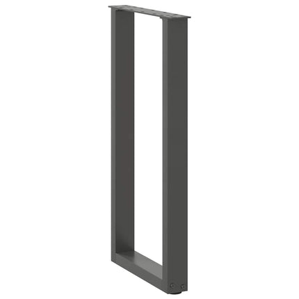 Konsolbordsben U-formade 2 st antracit 28x(72-73) cm stål