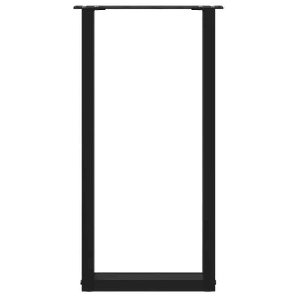 Konsolbordsben U-formade 2 st svarta 38x(72-73) cm stål