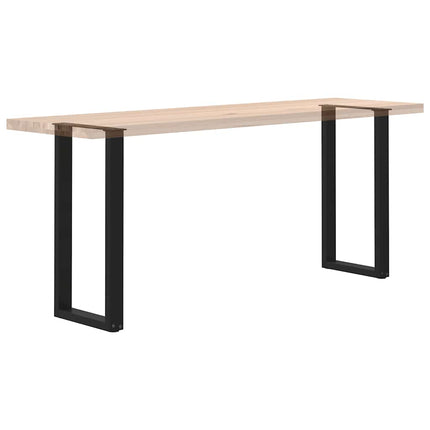 Konsolbordsben U-formade 2 st svarta 38x(72-73) cm stål