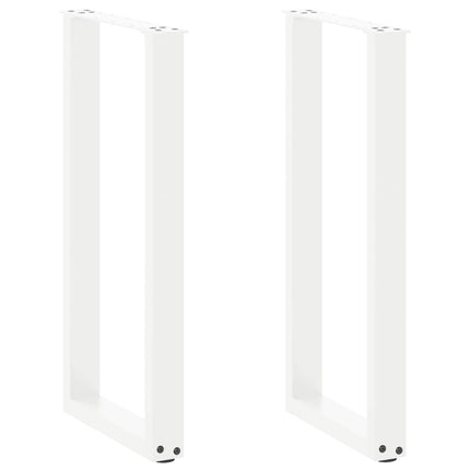 Konsolbordsben U-formade 2 st vita 38x(72-73) cm stål