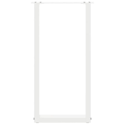 Konsolbordsben U-formade 2 st vita 38x(72-73) cm stål