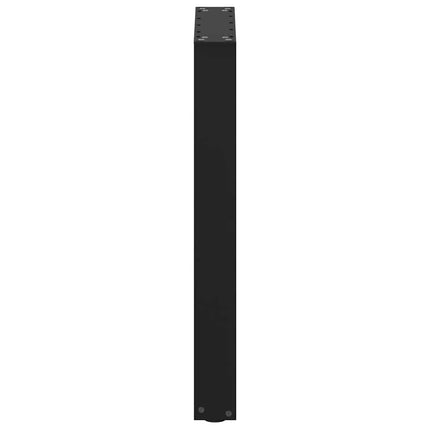 Matbordsben U-formade 2 st svarta 50x(72-73) cm stål