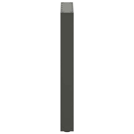 Matbordsben U-formade 2 st antracit 50x(72-73) cm stål
