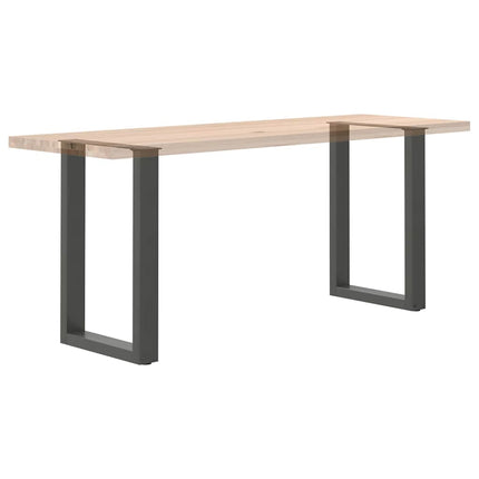 Matbordsben U-formade 2 st antracit 50x(72-73) cm stål
