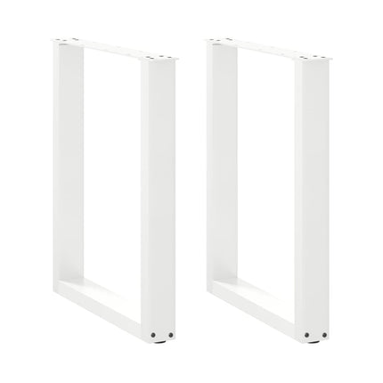 Matbordsben U-formade 2 st vita 60x(72-73) cm stål