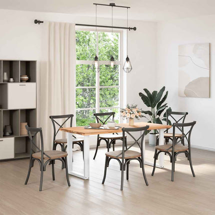 Matbordsben U-formade 2 st vita 60x(72-73) cm stål