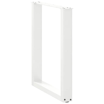 Matbordsben U-formade 2 st vita 60x(72-73) cm stål