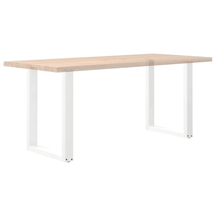 Matbordsben U-formade 2 st vita 60x(72-73) cm stål