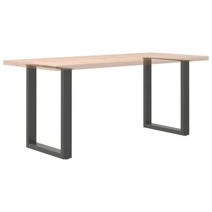 Matbordsben U-formade 2 st antracit 60x(72-73) cm stål