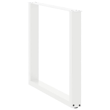 Matbordsben U-formade 2 st vita 90x(72-73) cm stål