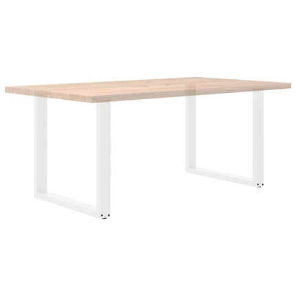 Matbordsben U-formade 2 st vita 90x(72-73) cm stål