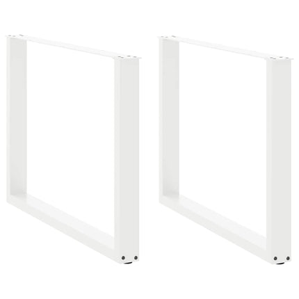 Matbordsben U-formade 2 st vita 100x(72-73) cm stål