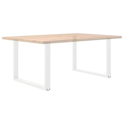 Matbordsben U-formade 2 st vita 100x(72-73) cm stål