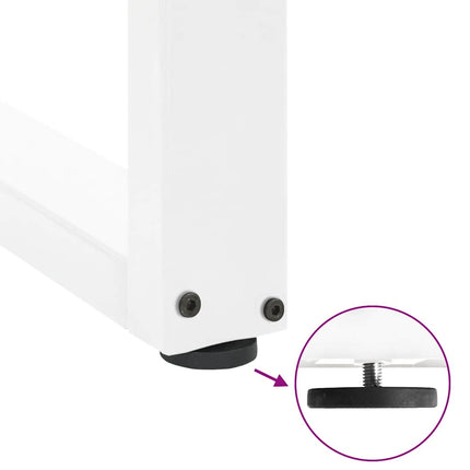 Matbordsben U-formade 2 st vita 100x(72-73) cm stål