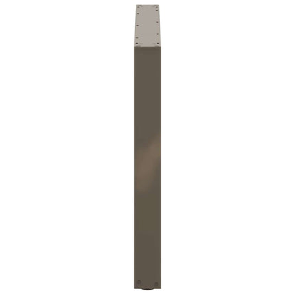 Matbordsben U-formade 2 st naturstål 100x(72-73) cm stål