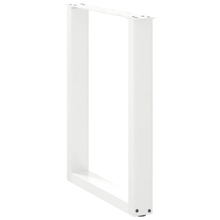 Matbordsben U-formade 3 st vita 70x(72-73) cm stål