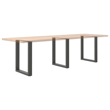 Matbordsben U-formade 3 st antracit 70x(72-73) cm stål