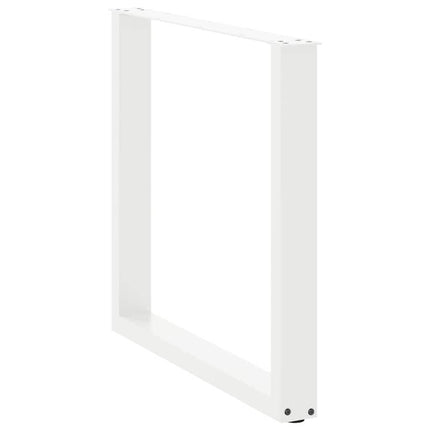 Matbordsben U-formade 3 st vita 80x(72-73) cm stål