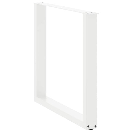 Matbordsben U-formade 3 st vita 90x(72-73) cm stål