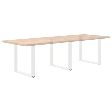 Matbordsben U-formade 3 st vita 90x(72-73) cm stål