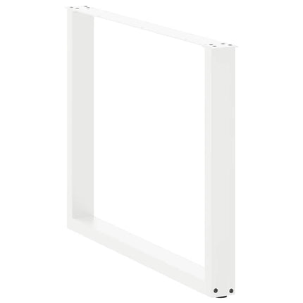 Matbordsben U-formade 3 st vita 100x(72-73) cm stål