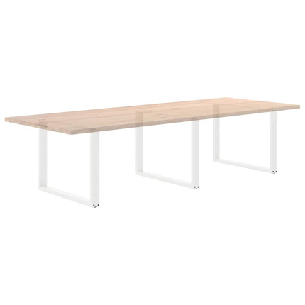 Matbordsben U-formade 3 st vita 100x(72-73) cm stål