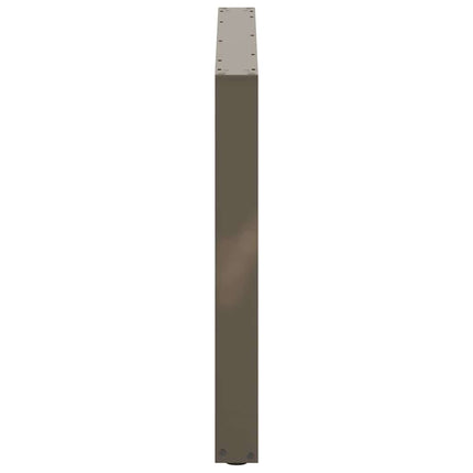 Matbordsben U-formade 3 st naturstål 100x(72-73) cm stål