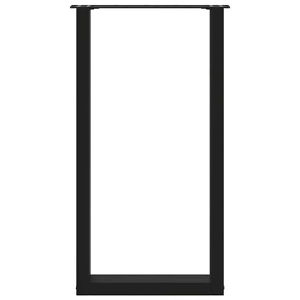 Barbordsben U-formade 2 st svarta 40x(90-91) cm stål