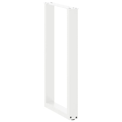 Barbordsben U-formade 2 st vita 40x(90-91) cm stål